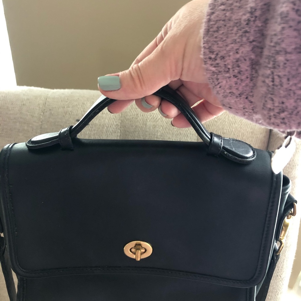 Coach leather black vintage purse